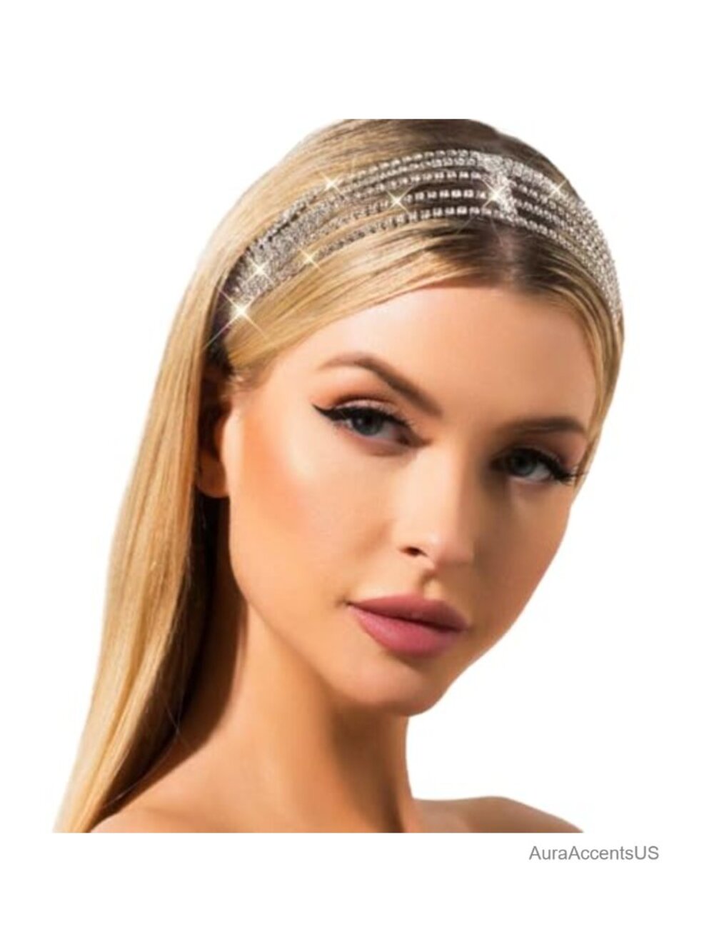 Rhinestone Head Chain Crystal Bridal Prom Hair Jewelry